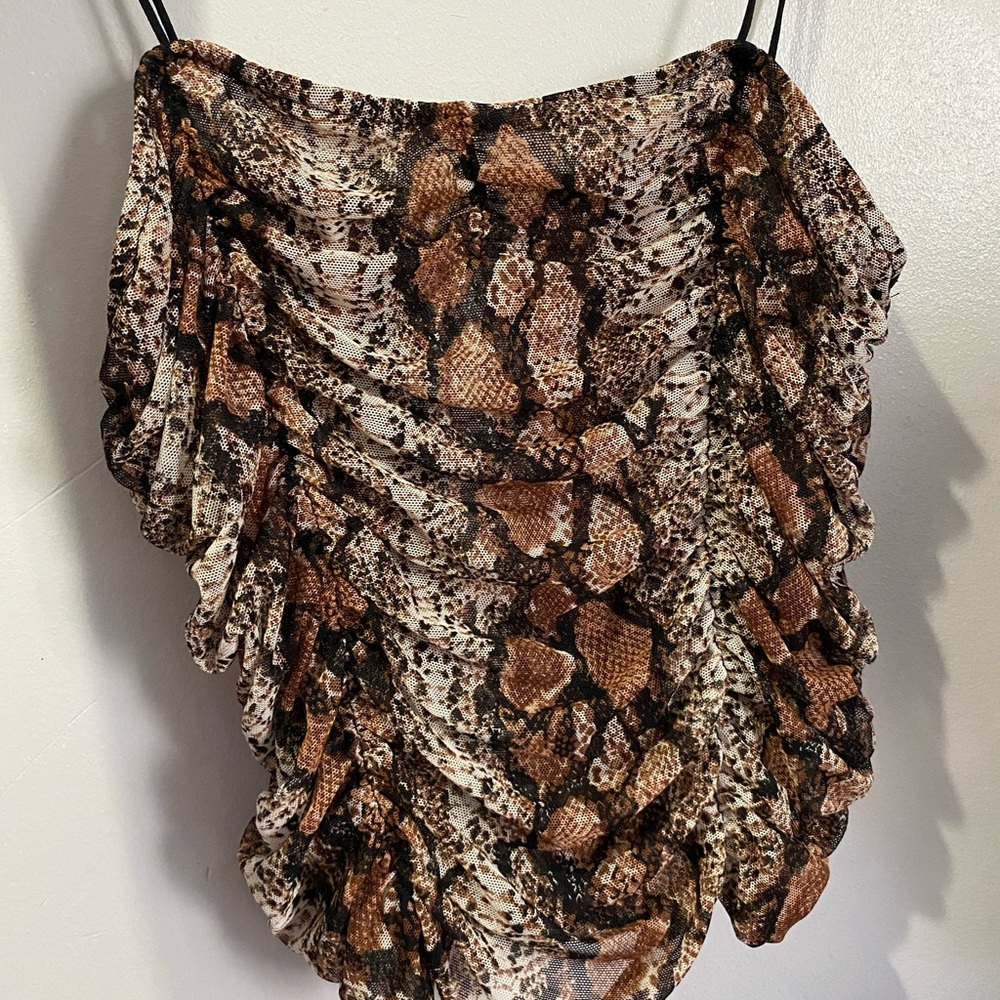 Snake print cami top